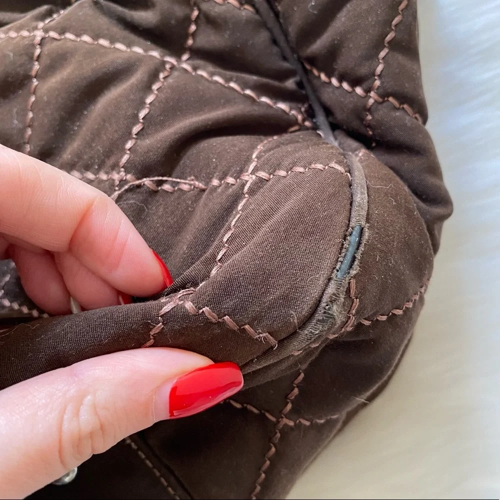 Vera Bradley Espresso Brown Quilted Oh Baby Diaper Bag Purse